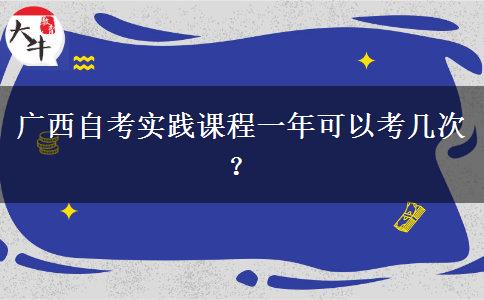 广西自考实践课程一年可以考几次？