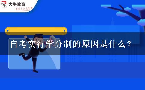 自考实行学分制的原因是什么？