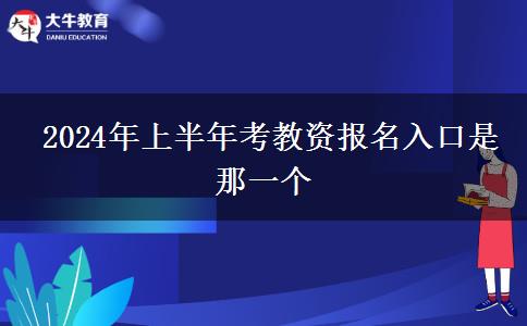  2024年上半年考教资报名入口是那一个