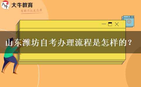 山东潍坊自考办理流程是怎样的？