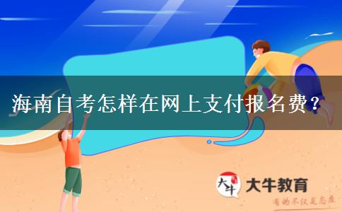 海南自考怎样在网上支付报名费？