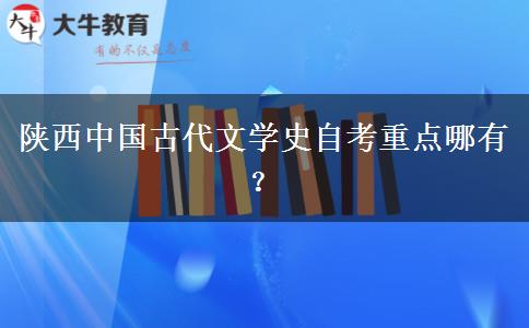 陕西中国古代文学史自考重点哪有？