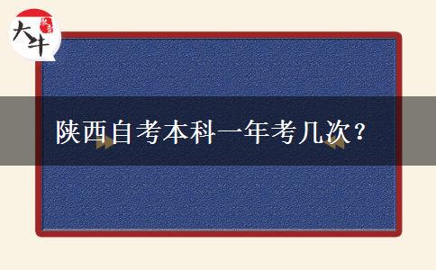 陕西自考本科一年考几次？