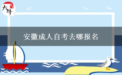 安徽成人自考去哪报名