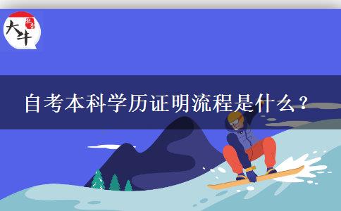 自考本科学历证明流程是什么？