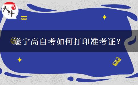 遂宁高自考如何打印准考证？