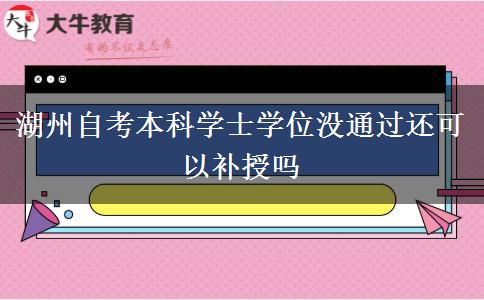 湖州自考本科学士学位没通过还可以补授吗