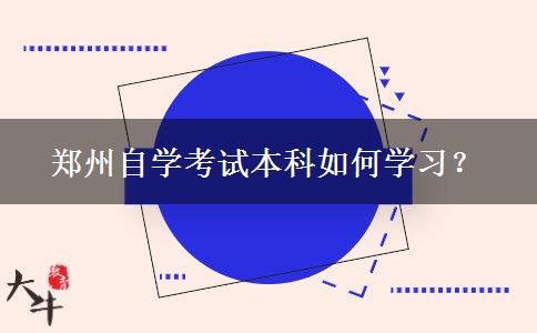 郑州自学考试本科如何学习？