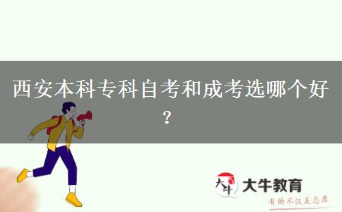 西安本科专科自考和成考选哪个好？