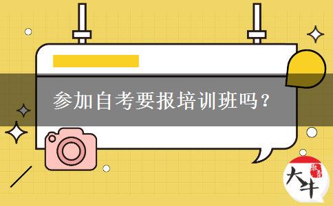 参加自考要报培训班吗？