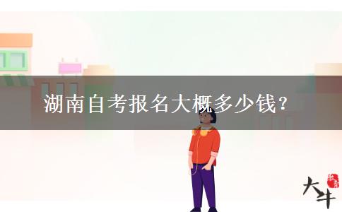 湖南自考报名大概多少钱？