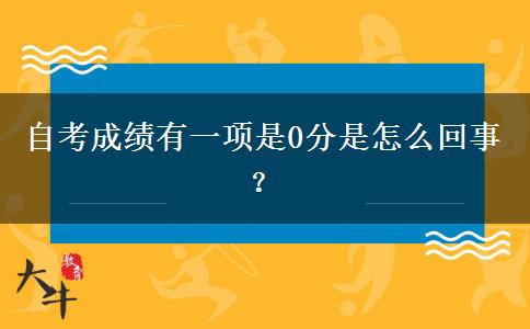 自考成绩有一项是0分是怎么回事？