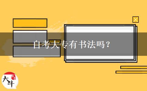 自考大专有书法吗？