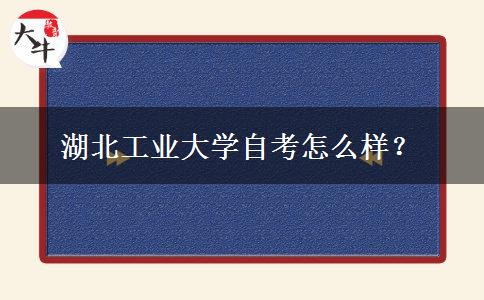 湖北工业大学自考怎么样？