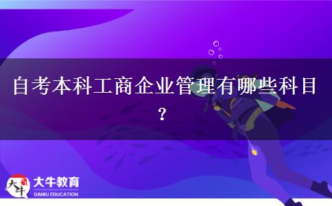 自考本科工商企业管理有哪些科目？