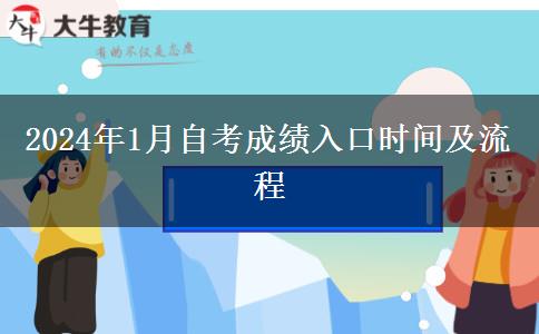 2024年1月自考成绩入口时间及流程