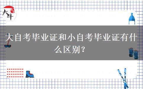 大自考毕业证和小自考毕业证有什么区别？