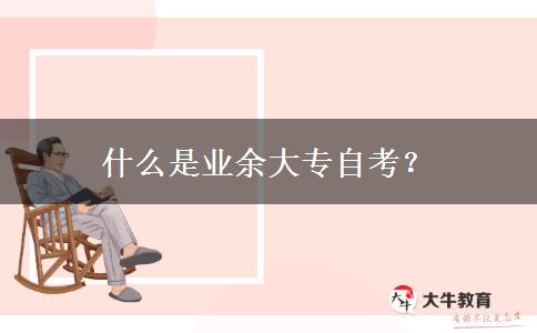 什么是业余大专自考？