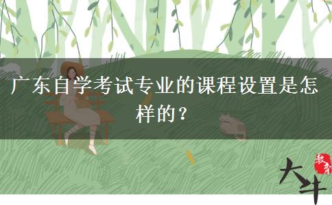 广东自学考试专业的课程设置是怎样的？