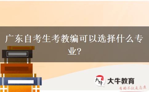 广东自考生考教编可以选择什么专业?