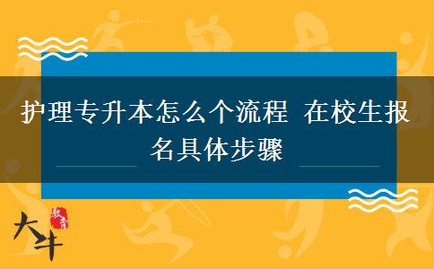 护理专升本怎么个流程 在校生报名具体步骤