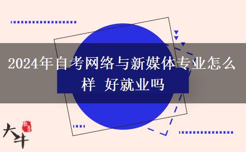 2024年自考网络与新媒体专业怎么样 好就业吗