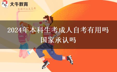 2024年本科生考成人自考有用吗 国家承认吗