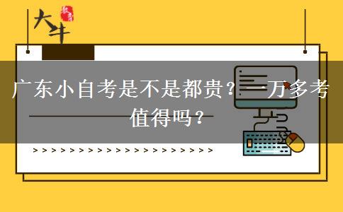 广东小自考是不是都贵？一万多考值得吗？