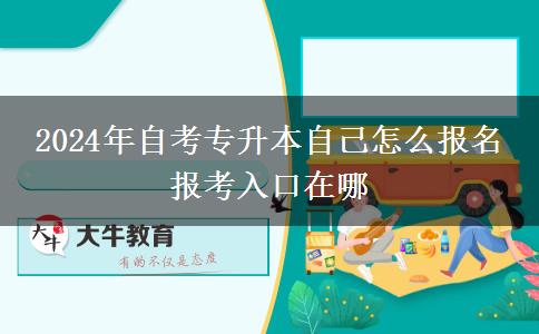 2024年自考专升本自己怎么报名 报考入口在哪