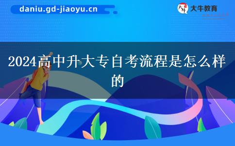 2024高中升大专自考流程是怎么样的
