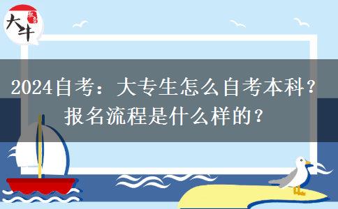 2024自考：大专生怎么自考本科？报名流程是什么样的？