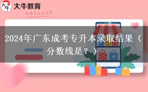 2024年广东成考专升本录取结果（分数线是？）