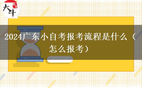 2024广东小自考报考流程是什么（怎么报考）