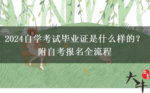 2024自学考试毕业证是什么样的？附自考报名全流程