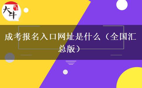 成考报名入口网址是什么（全国汇总版）