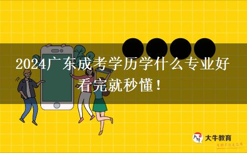 2024广东成考学历学什么专业好 看完就秒懂！