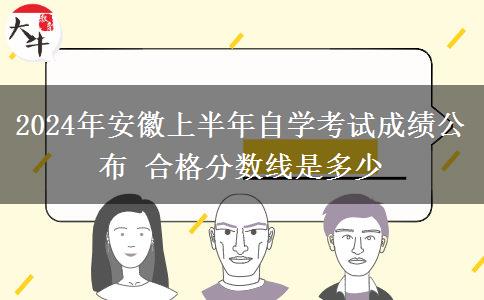 2024年安徽上半年自学考试成绩公布 合格分数线是多少