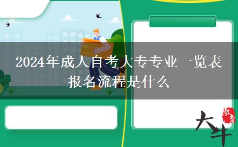 2024年成人自考大专专业一览表 报名流程是什么