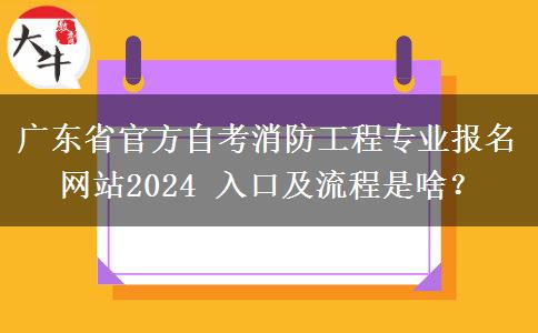 广东省官方自考消防工程专业报名网站2024 入口及流程是啥？