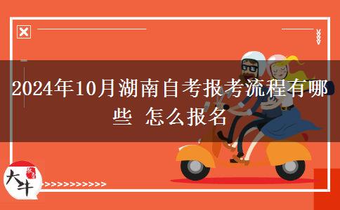 2024年10月湖南自考报考流程有哪些 怎么报名