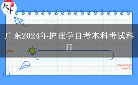 广东2024年护理学自考本科考试科目
