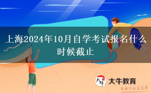 上海2024年10月自学考试报名什么时候截止