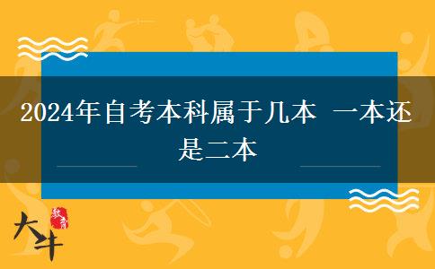 2024年自考本科属于几本 一本还是二本