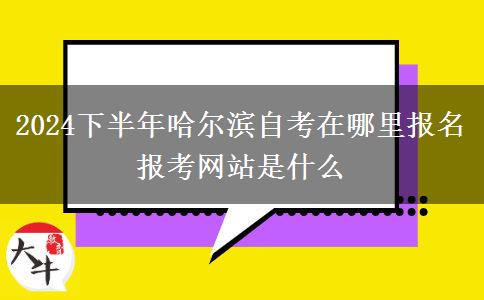 2024下半年哈尔滨自考在哪里报名 报考网站是什么