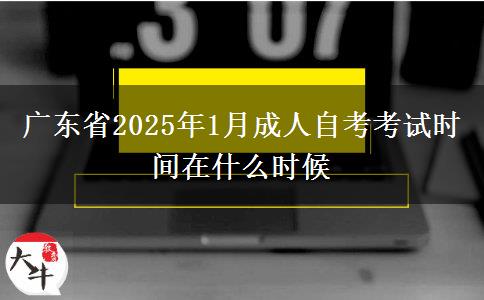广东省2025年1月成人自考考试时间在什么时候