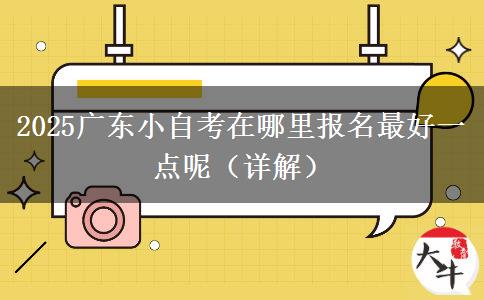 2025广东小自考在哪里报名最好一点呢（详解）