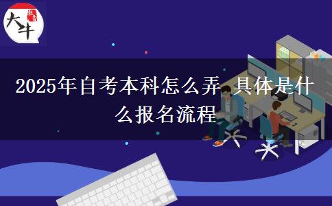 2025年自考本科怎么弄 具体是什么报名流程
