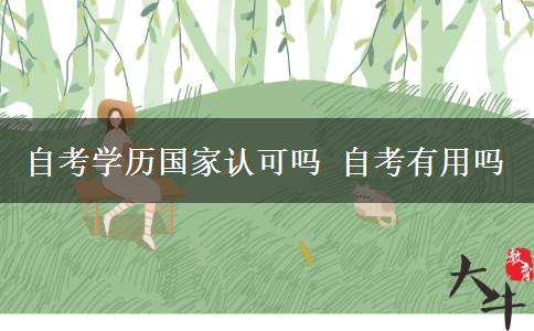 自考学历国家认可吗 自考有用吗