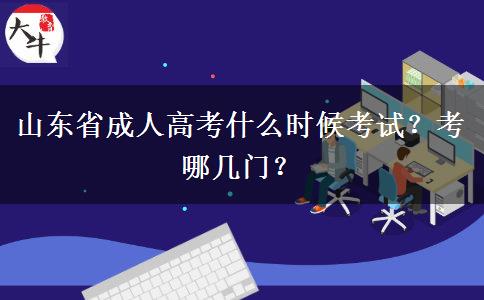 山东省成人高考什么时候考试？考哪几门？