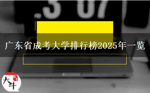 广东省成考大学排行榜2025年一览